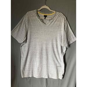 Good Man Brand Short Sleeve Vneck Shirt sz XXL White/Gray